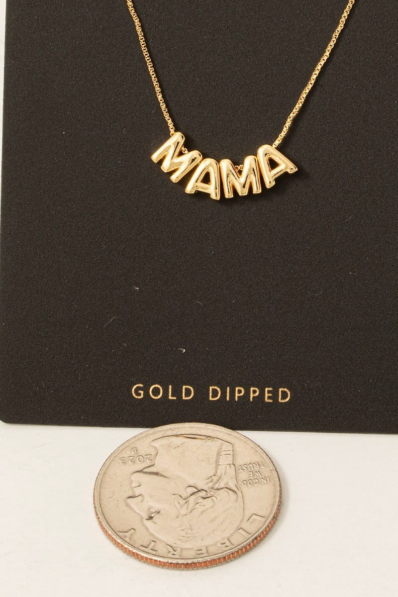 Mother Lettering Gold Gold Dipped Mama Letters Chain Necklace - New Arrivals