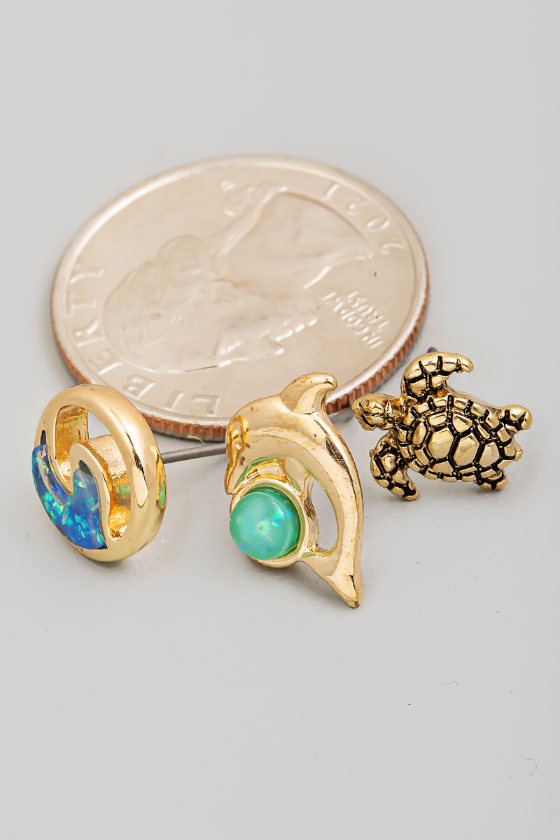 Crustacian Earrings Gold