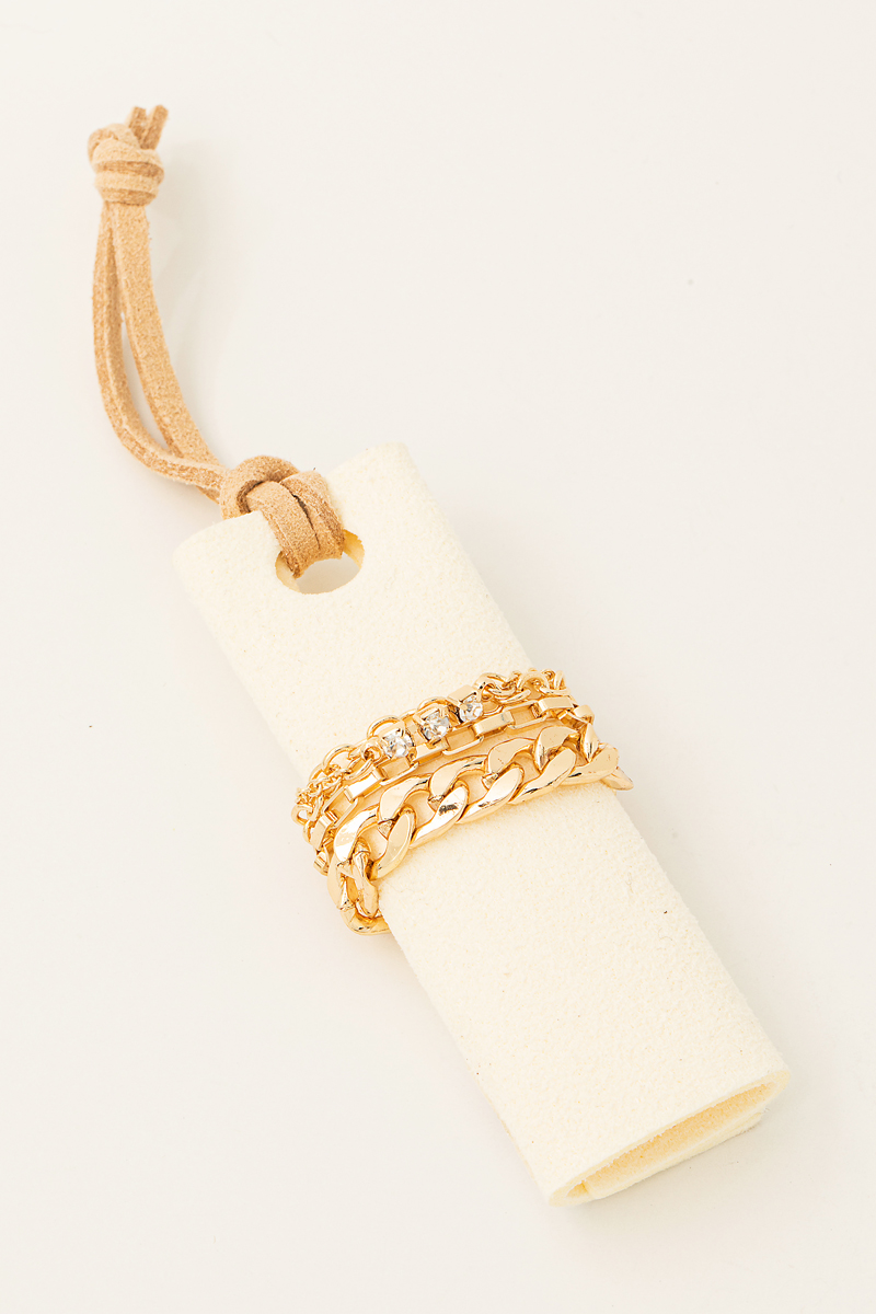 Accessory Rings Chain Assorted Multi Chain Link Ring Set - Fame Accessories