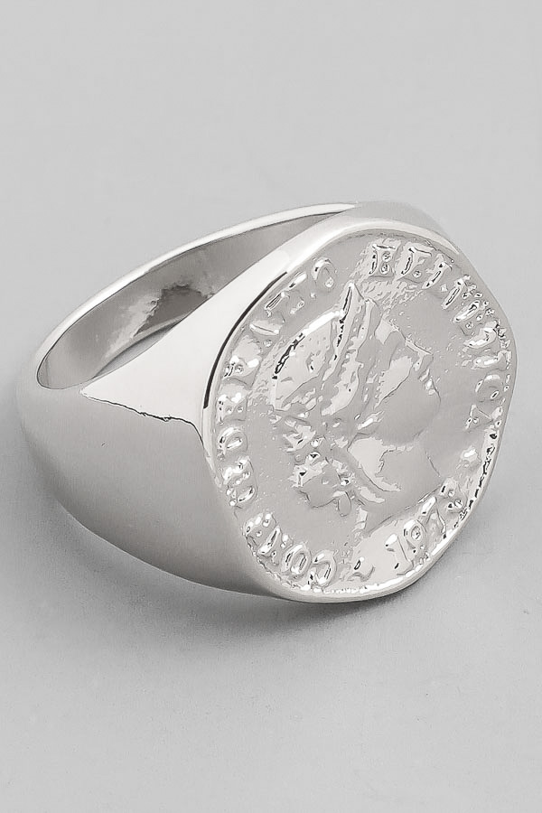 hammered coin ring