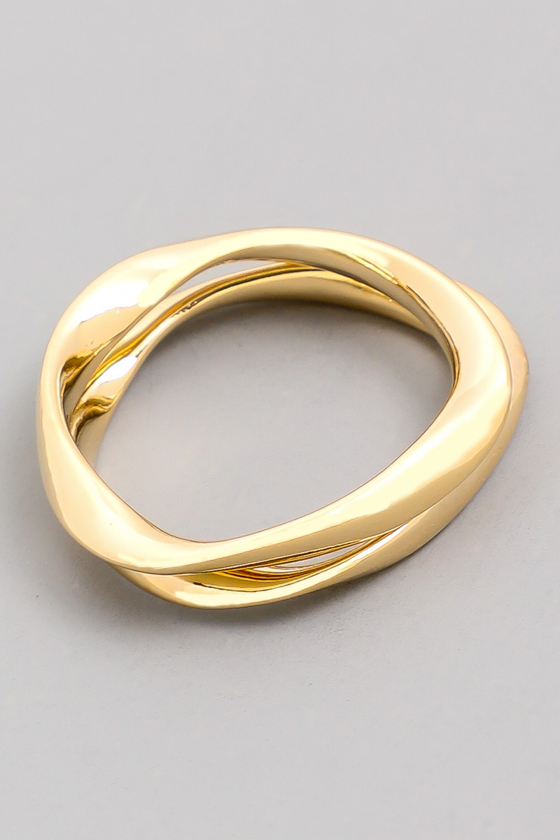 G Warped Metal Ring - Rings