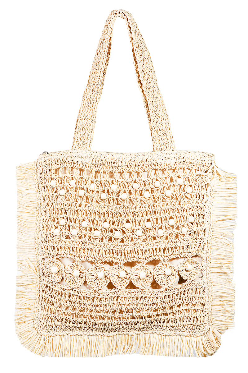Fame Braided Square Tote Bag
