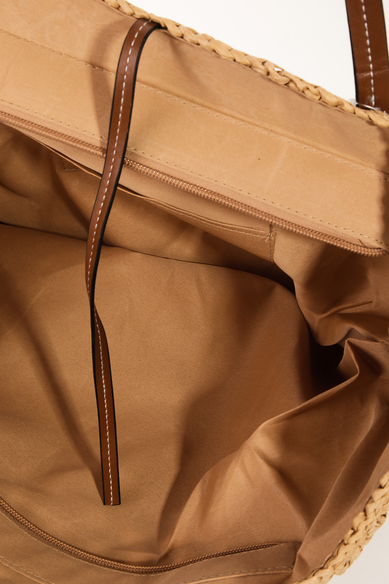 Metallic Braided Tote Bag