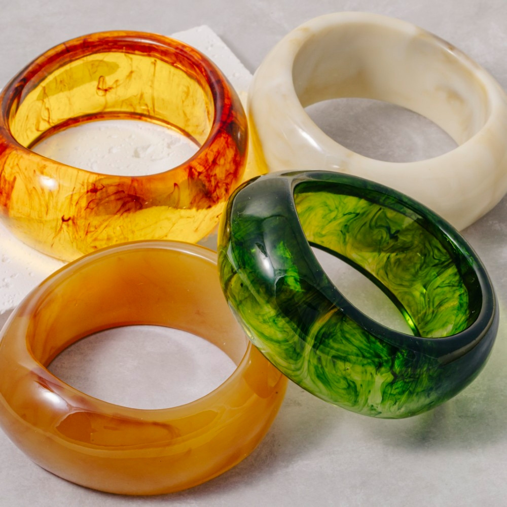 Large Marble Resin Bangle Bracelet - PRE-ORDERS
