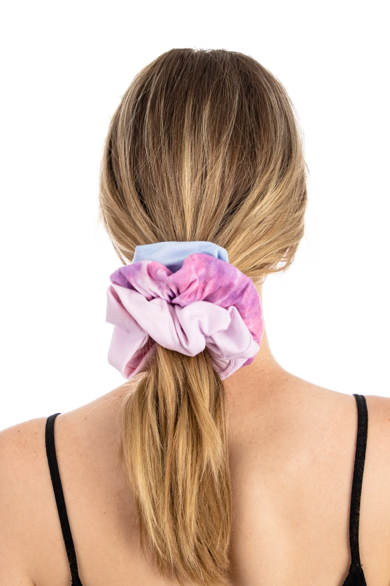 Tie Dye Hair Tie Scrunchie Set - Hair Clips and Ties