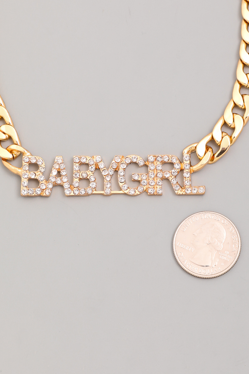 G Gold Baby Girl Choker Necklace Necklaces