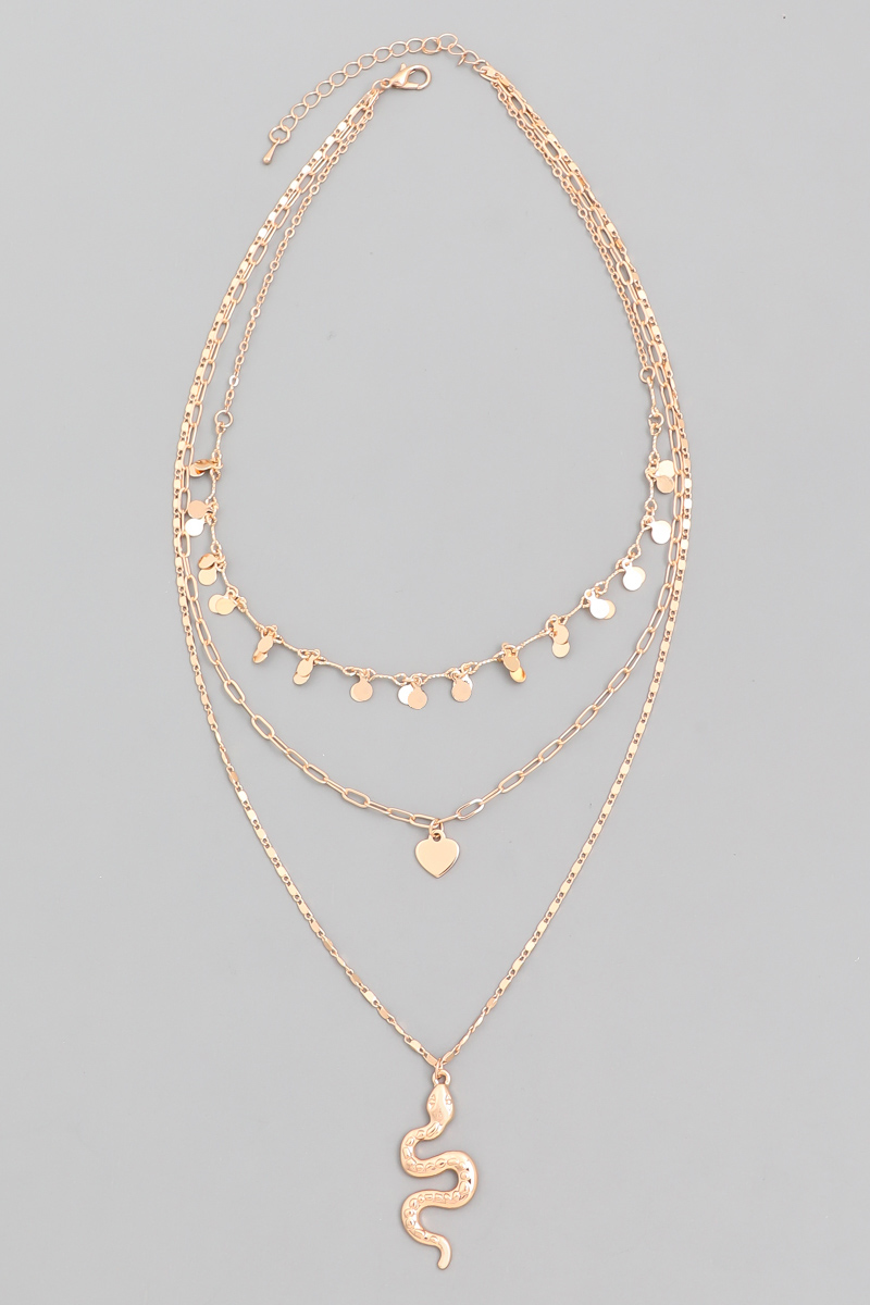 Snake Layered Necklace Finest Selection 
