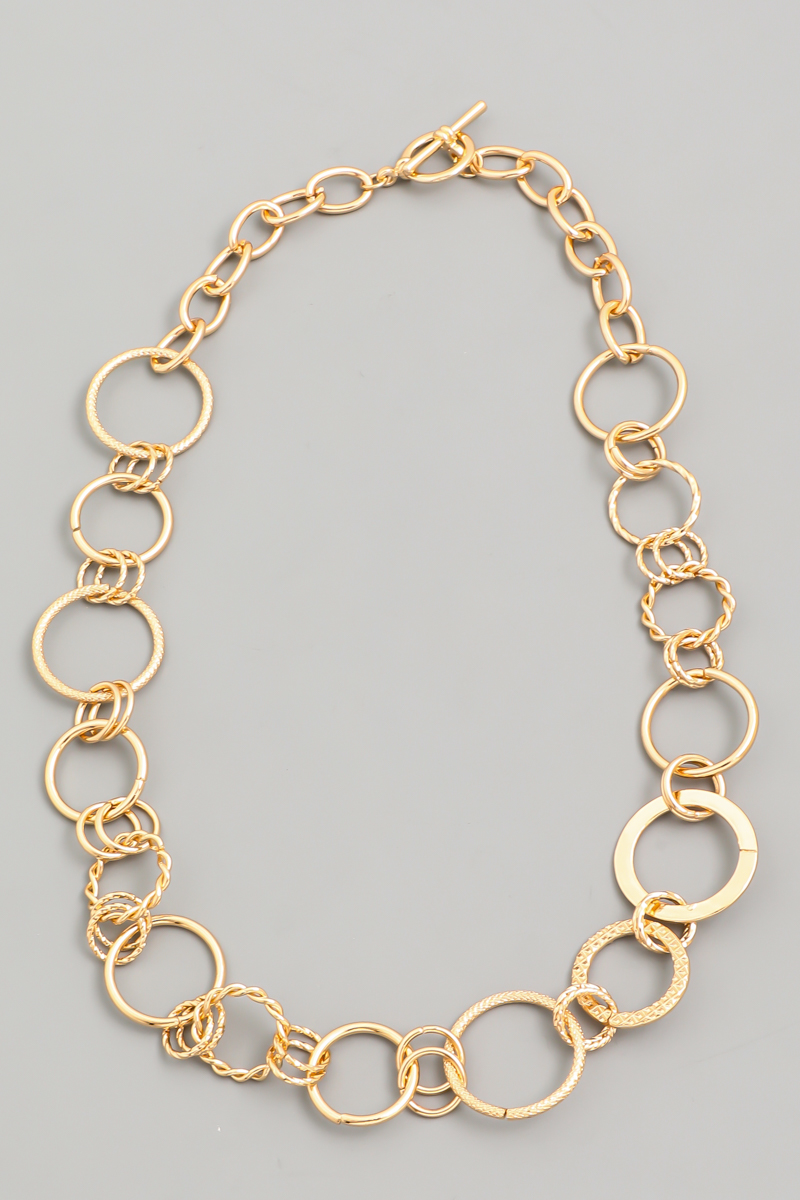 G Toggle Circle Chain Link Necklace Necklaces