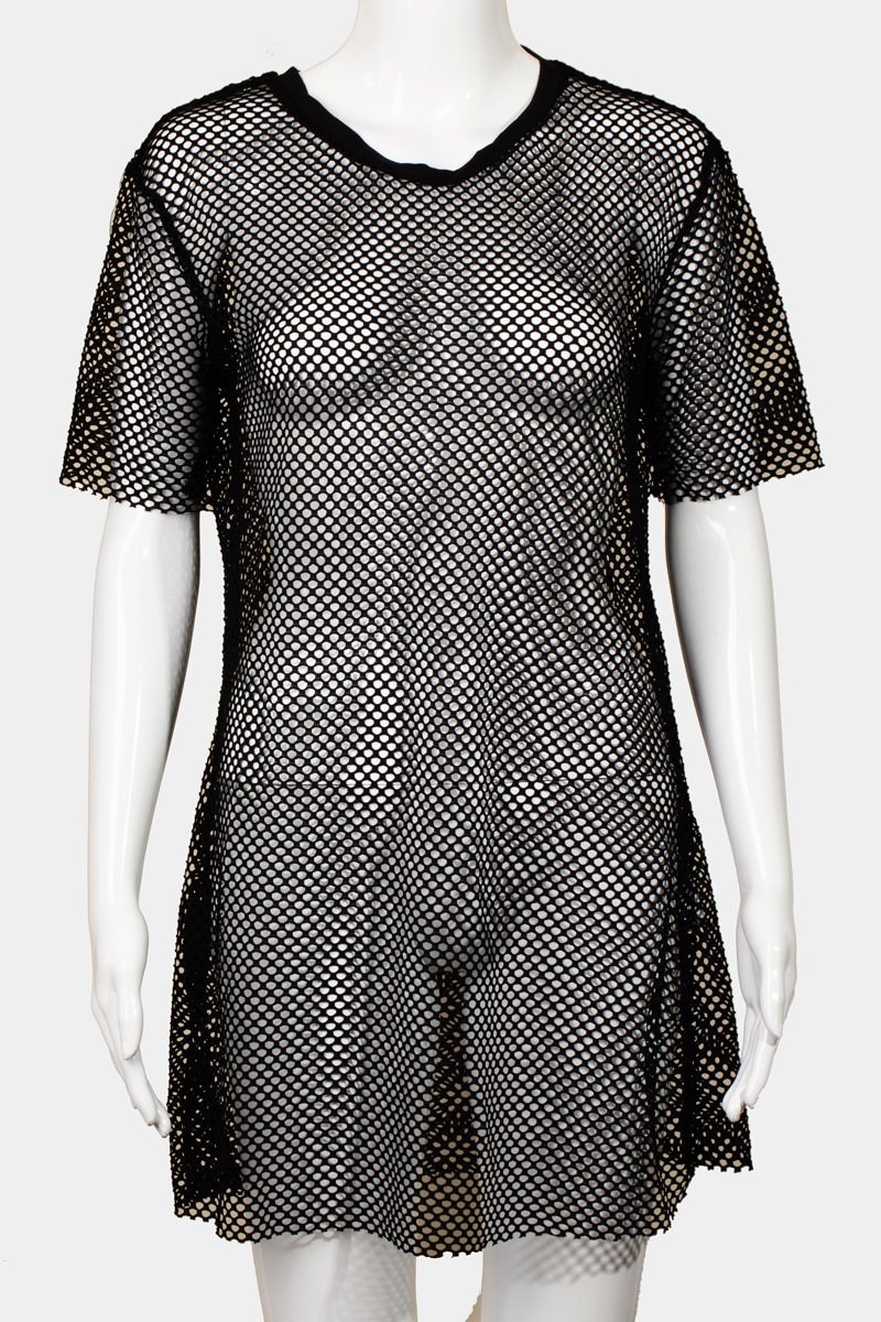 knee length dresses for ladies Guria Beachwear Women's Puff Sleeve Lattice Dress Cover-Up main image 0