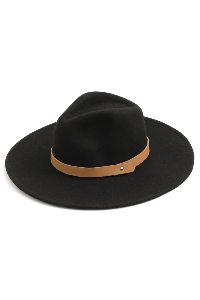 Flat Brim Fedora Hat - Fame Accessories display picture 3