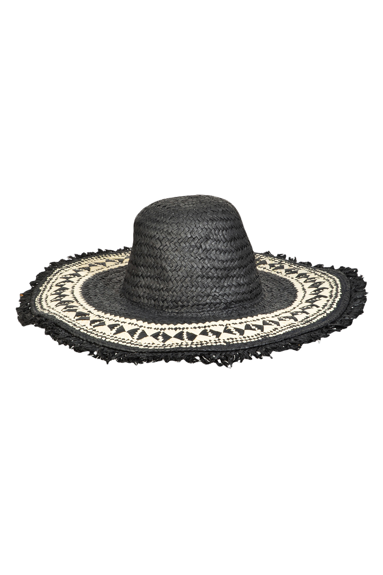 Fame Straw Braided Sun Hat fame-contrast-straw-braid-hat-  main image 2