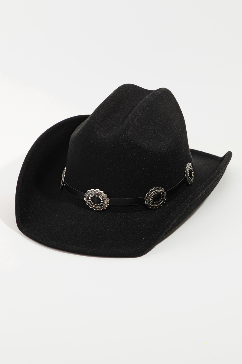 Western Disc Ribbon Strap Cowboy Hat