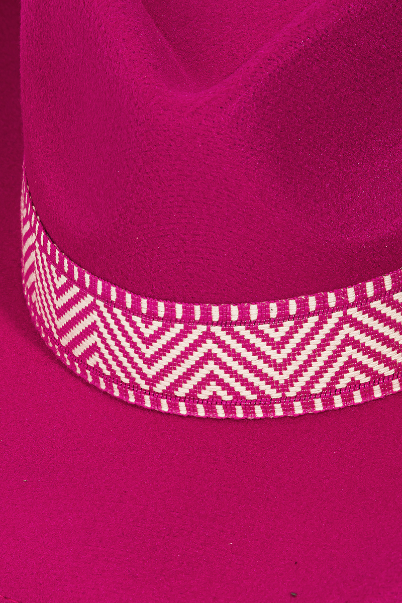 Chapeau De Cowboy Bleu Zig Zag #111 - Paille - Taille Unique - Femme/Homme