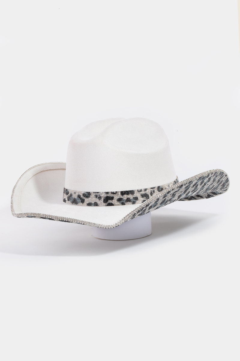 Pave Animal Print Rhinestone Western Cowboy Hat - Animal  display picture 3