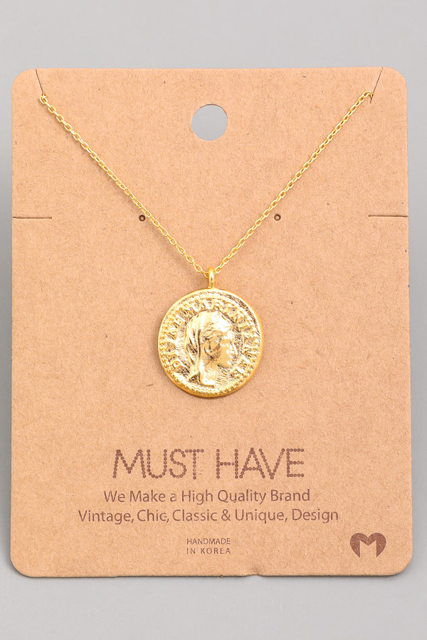 G Small Imperial Coin Pendant Necklace 