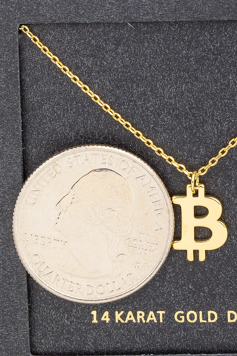 Bitcoin Pendant Necklace - Fame Accessories
