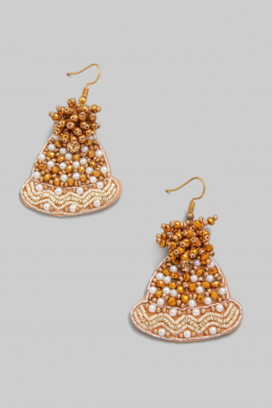Christmas Beanie Drop Earrings