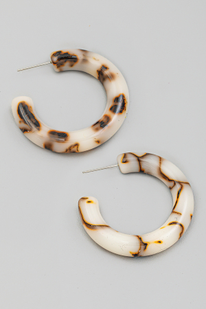 Thick Acetate Hoop Earrings