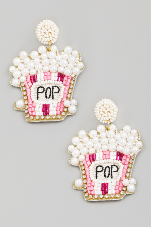 Pearl Beaded Popcorn Earrings