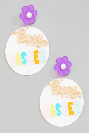 Happy Easter Egg Dangle Earrings