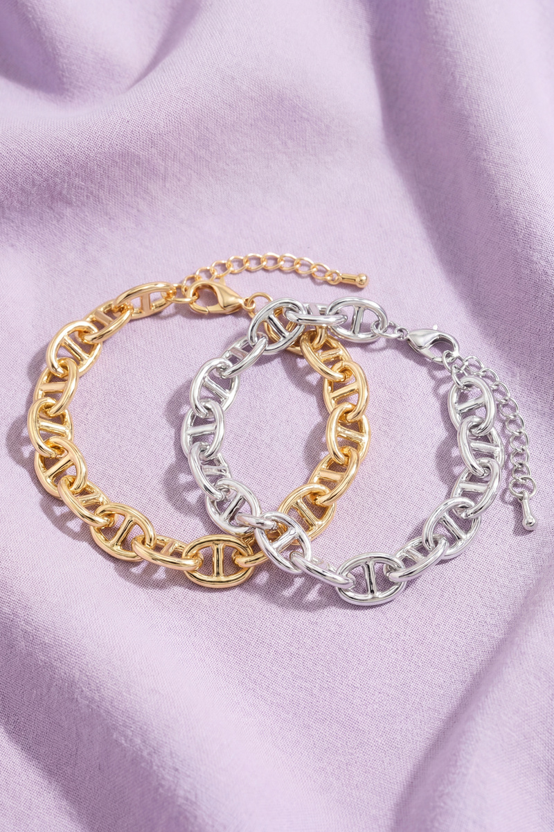 Mariner Anchor Chain Link Bracelet