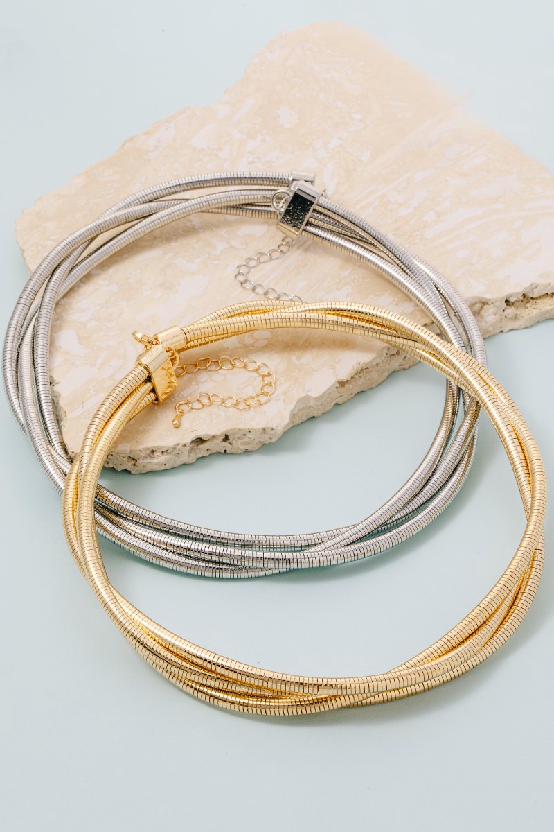 Intertwined Snake Chain Necklace