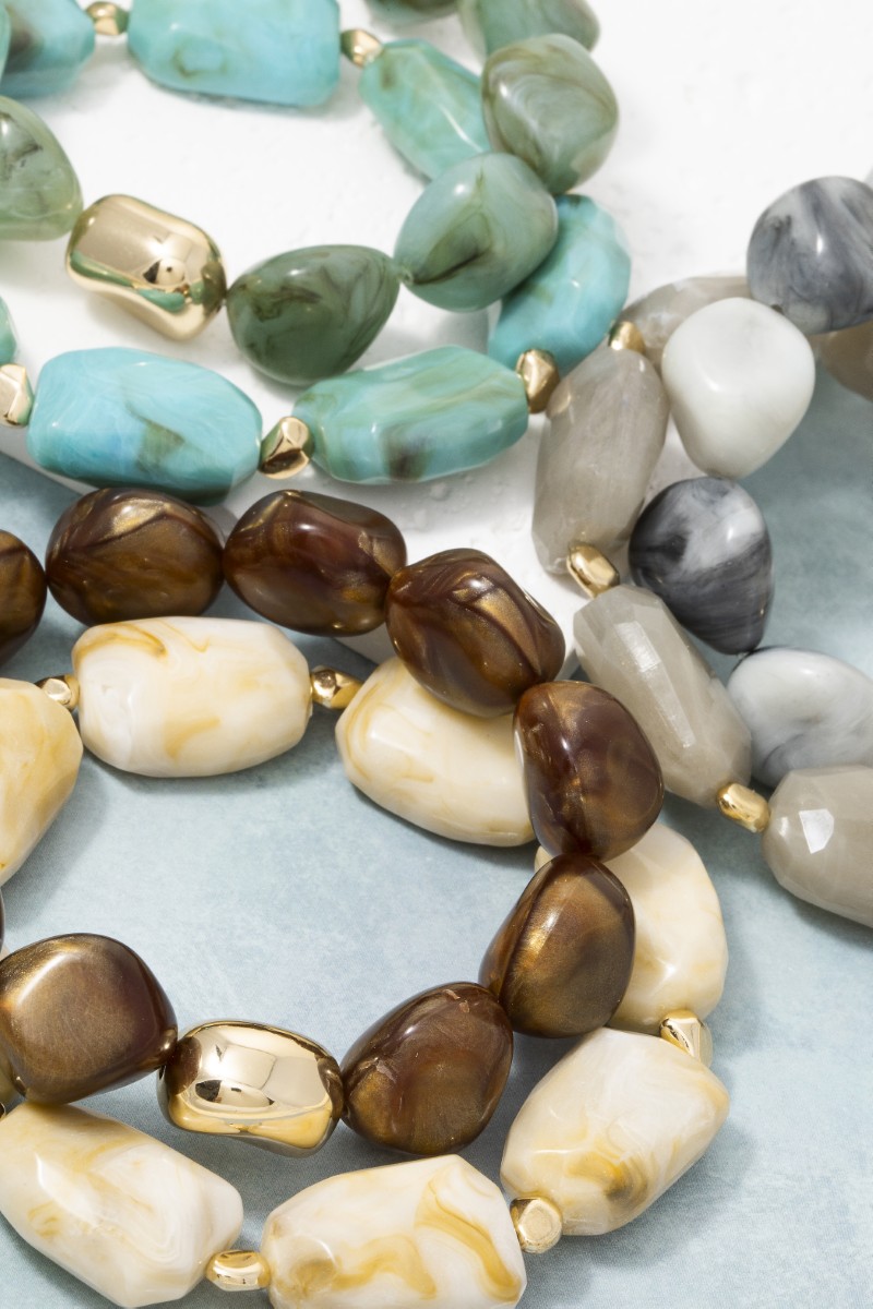 Mixed Chunky Acrylic Beaded Bracelet Set