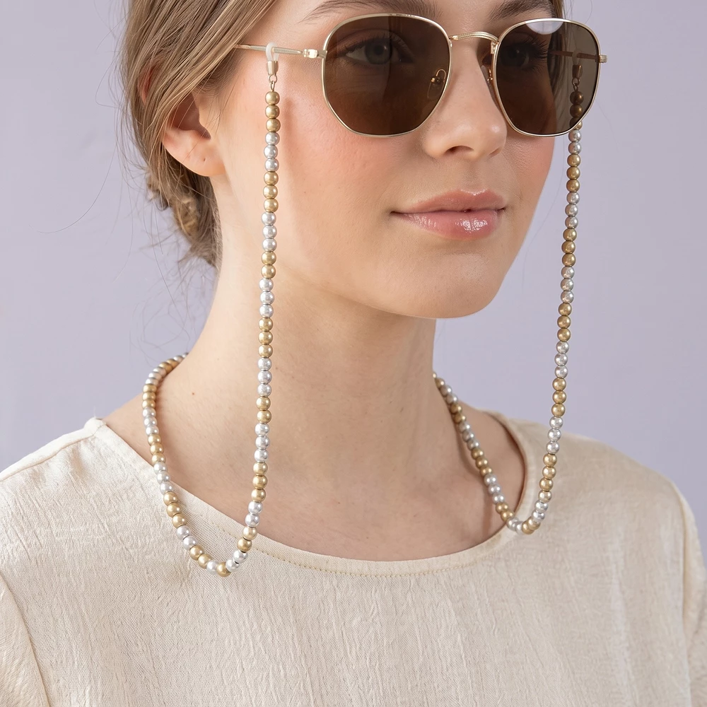 Two Tone Ball Bead Mask Chain 20 Inch