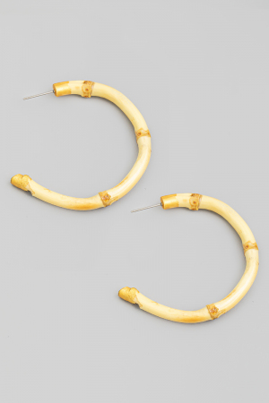 Open Bamboo Hoop Earrings