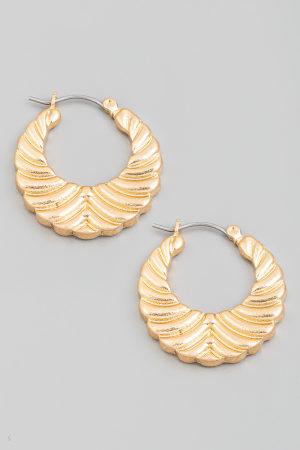 Metallic Croissant Hoop Earrings