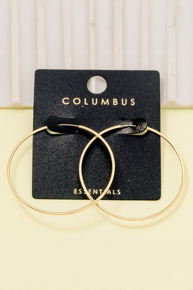 40Mm Thin Hoop Earrings