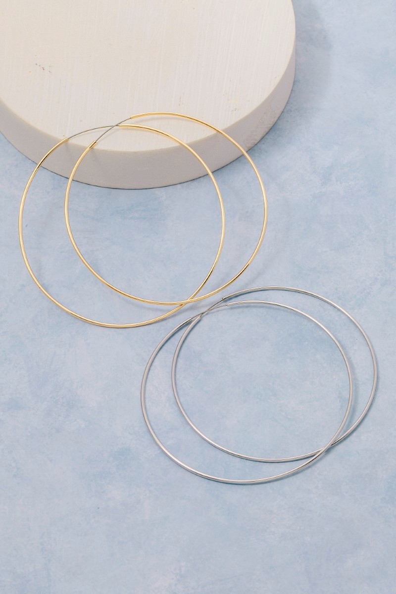 60Mm Large Hoop Earrings