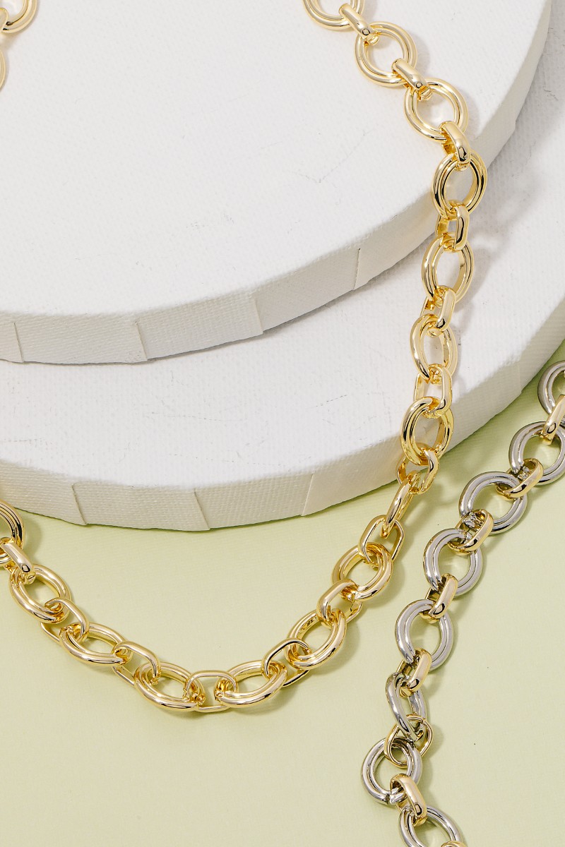Small Oval Chain Link Necklace