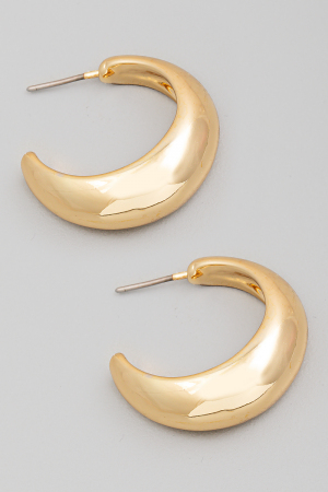 Circle Metallic Hoop Earrings