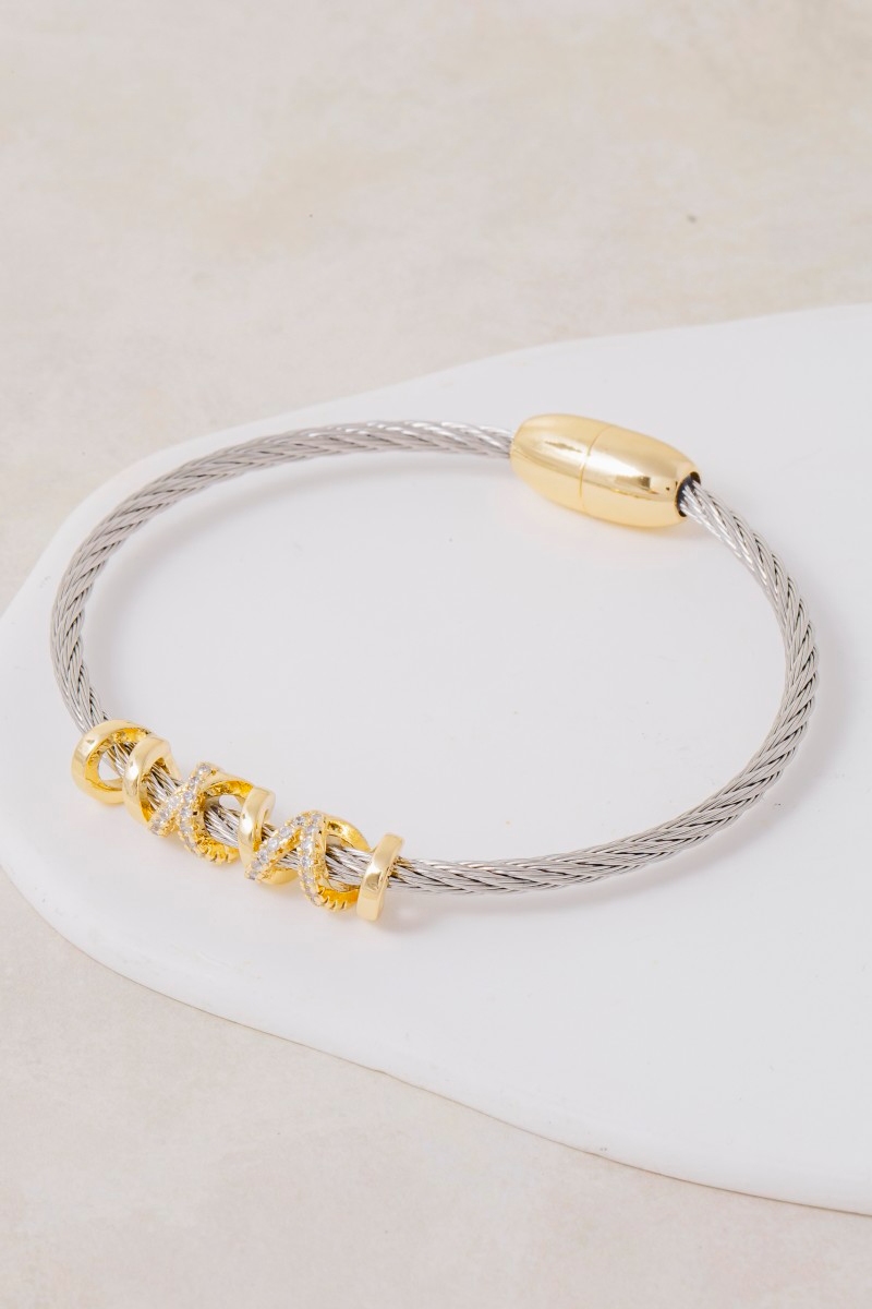 Stainless Steel Horseshoe Bangle Bracelet