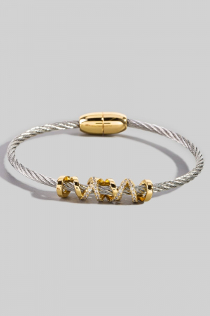 Stainless Steel Horseshoe Bangle Bracelet