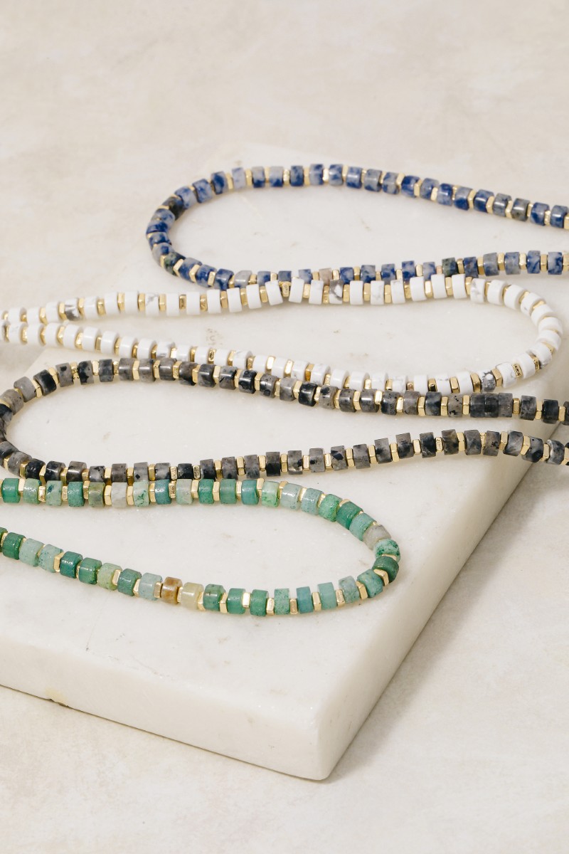 Semi Precious Stone Beaded Necklace