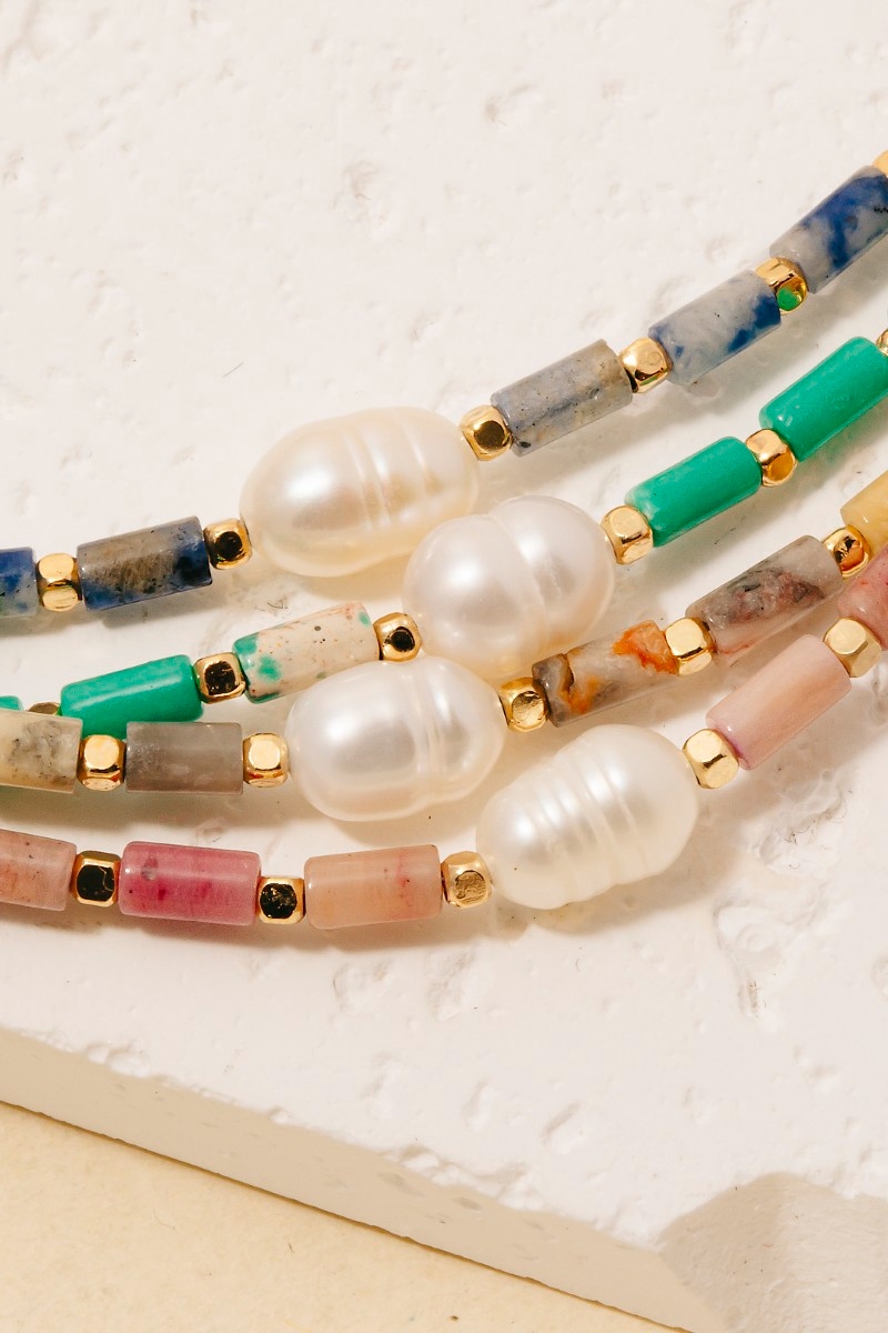 Gold Dipped Cluster Chain Link Necklace