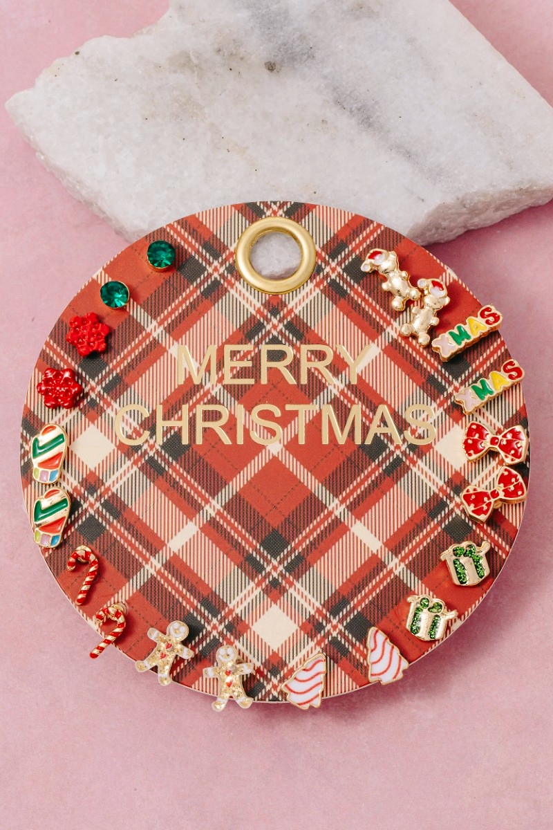 Assorted Merry Christmas Themed Earrings Set