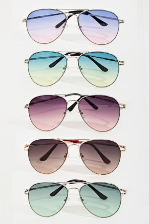 Assorted Metal Frame Aviator Sunglasses