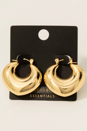 Pvd Stainless Steel Graduated Tube Hoop Earrings