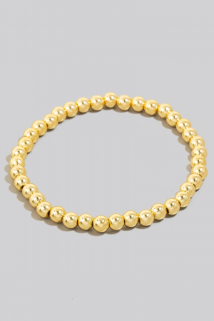 Stainless Steel Ball Beaded Elastic Bracelet