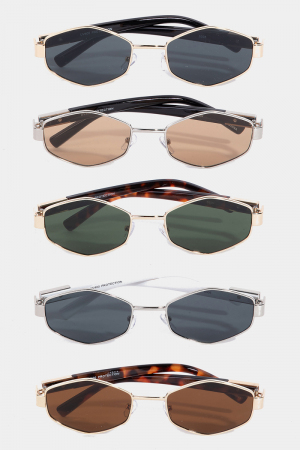 Hexagonal Sunglasses Set