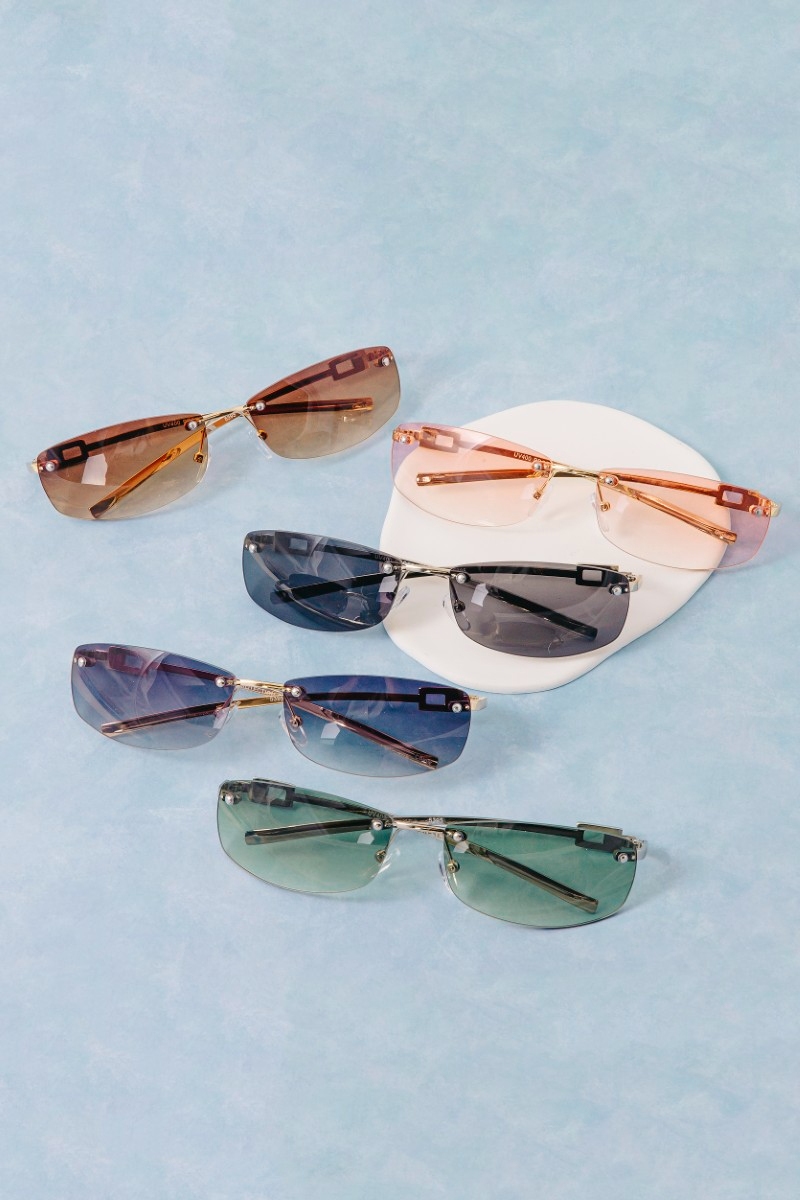 Rimless Wrap Assorted Sunglasses