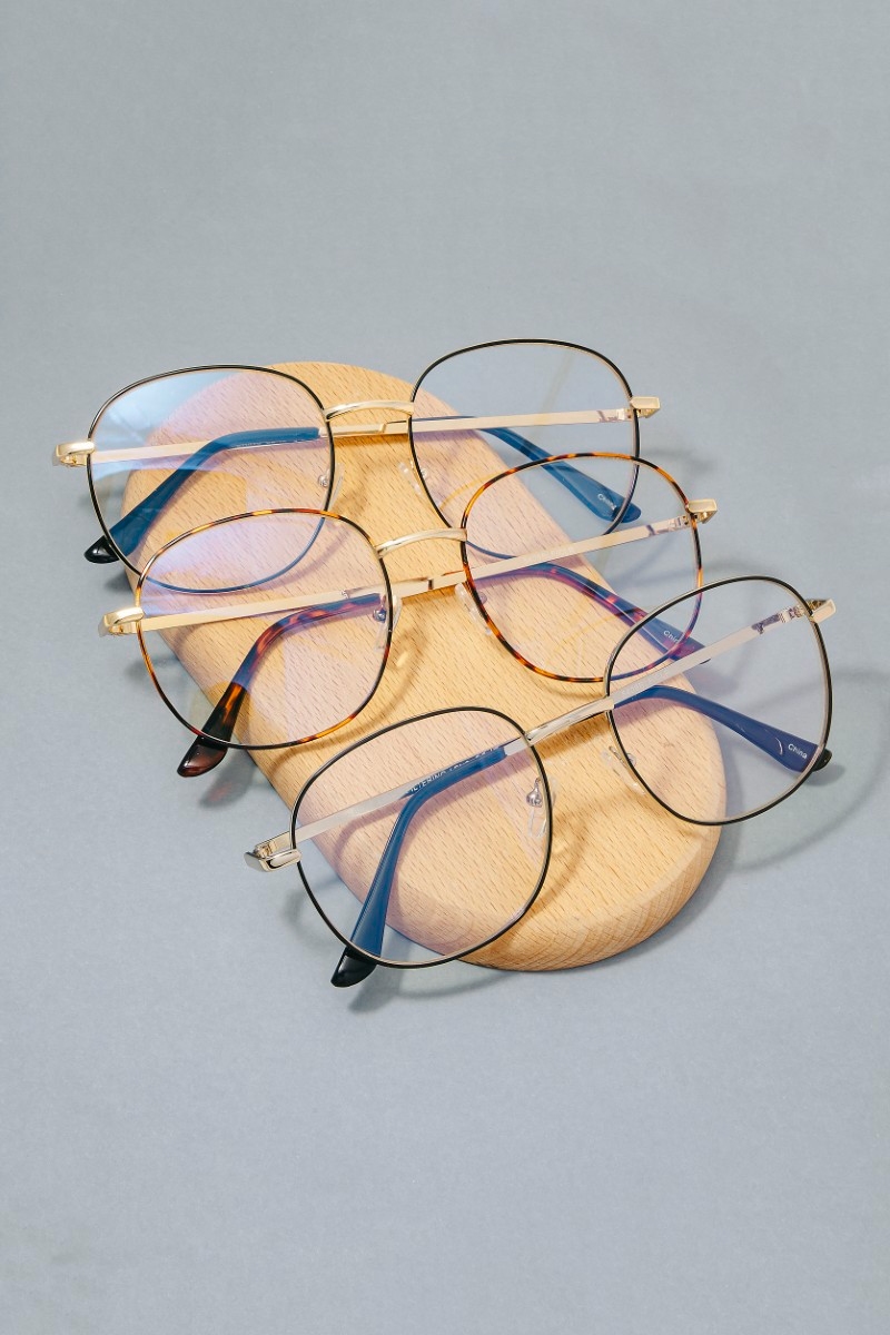 Round Double Bridge Blue Light Filter Sunglasses
