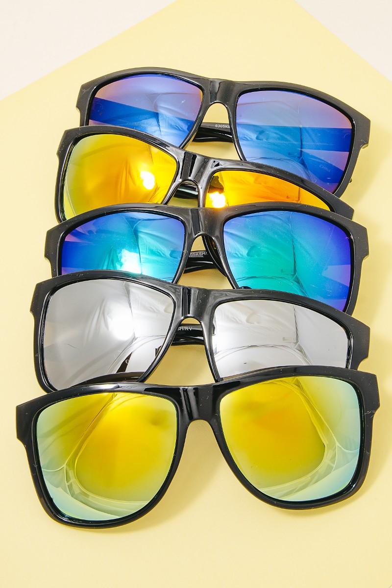 Large Polarized Square Lens Sunglasses Set