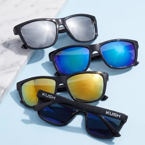 Glossy Sport Square Mirror Lens Sunglasses