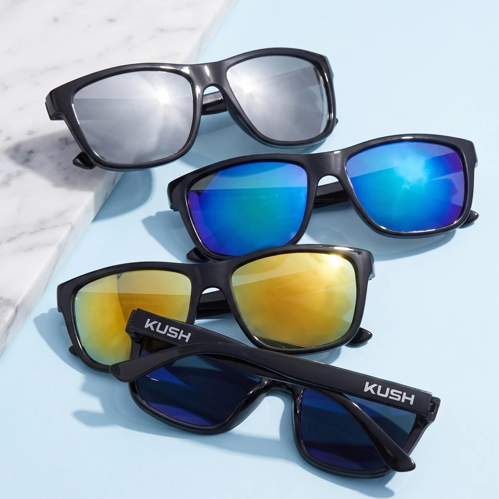 Glossy Sport Square Mirror Lens Sunglasses