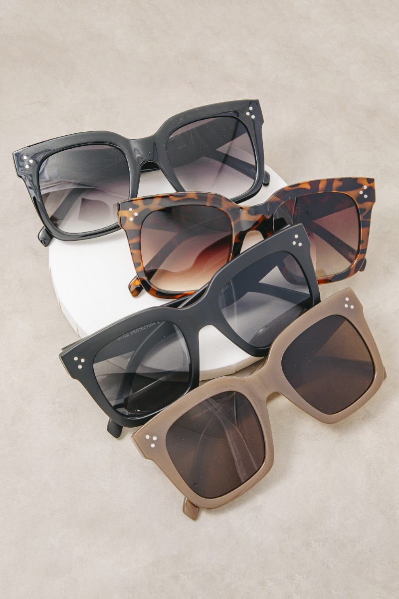 Acetate Frame Sunglasses Set