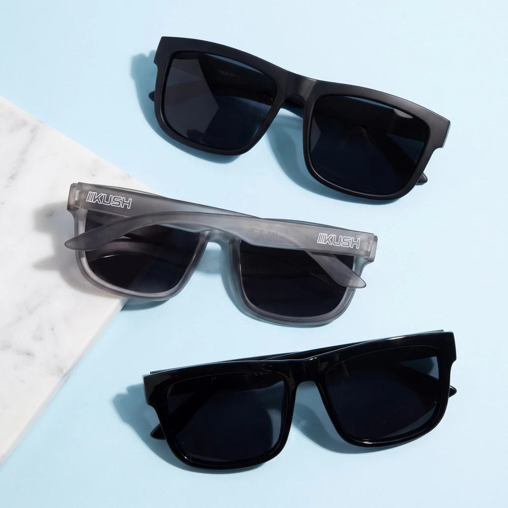 Bold Square Frame Smoke Lens Sunglasses
